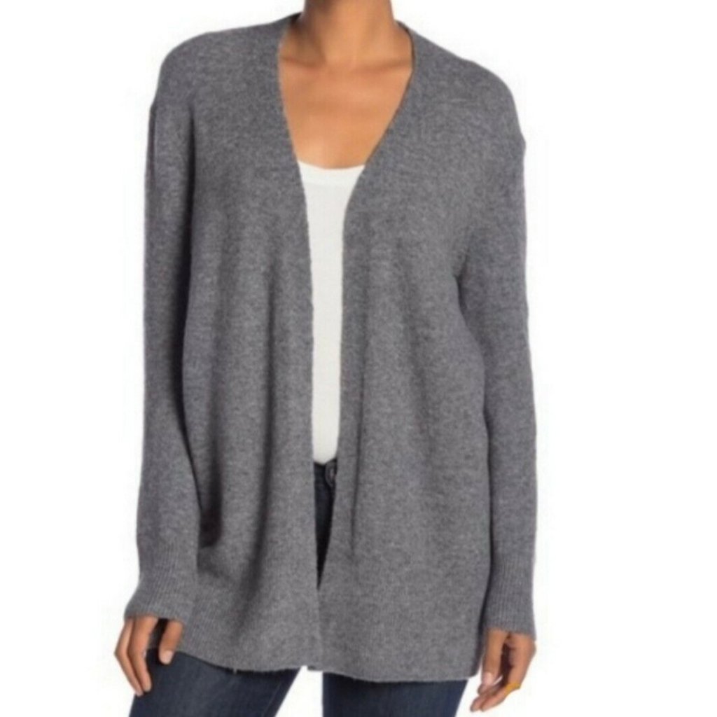 Madewell Cozy Walker Long Cardigan, Charcoal Gray, Xs